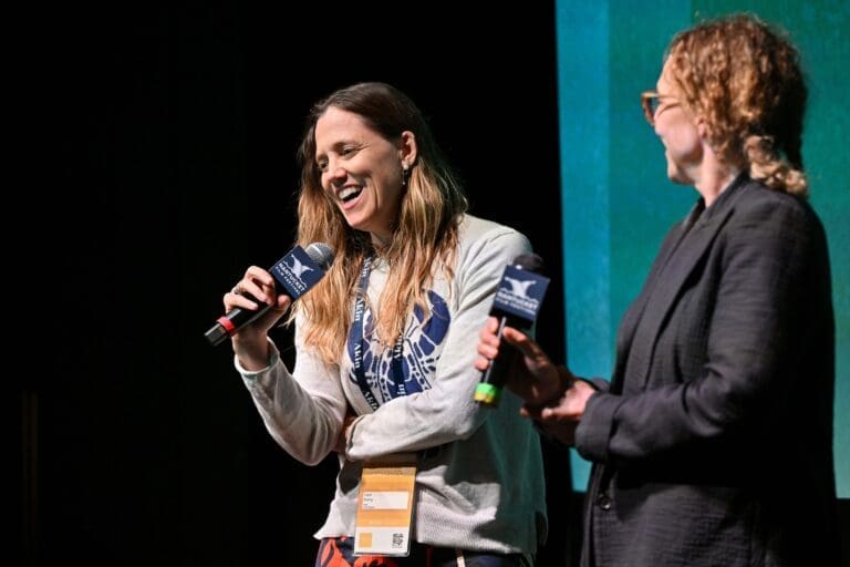 Heidi Ewing and Rachel Grady during Folktales Event